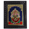 11"x8" Gold Tanjore Painting Of Samayapuram Mariamman, For Your New Home Temple Wall Decor