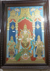 Thanjavur Oviyam Lord Murugan Gold Foil 36x24  Size  South Indian Religious Wall Decor Tanjore Painting Art