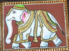 10X8 Gold Tanjore Painting of White Elephant, Gift For Your Friends & Family