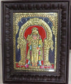 Thanjavur Oviyam Lord Murugan 10*8 Total Size South Indian Religious Wall Decor Tanjore Painting