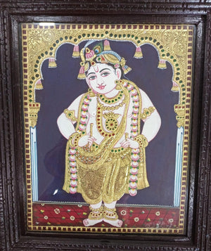 krishna painting gold