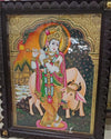 33x27  Painting of  Krishna with cow New Home Room Wall Decors