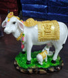 Kamadhenu Idol in White For Gifting Fibre Material small