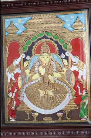 gajalakshmi goddess painting