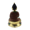 10" Brass Idol of Lord Buddha, Decorated Home Decor, Puja Room Buddha Statue