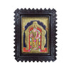 12"x10" 2D Semi-Emboss Tanjore Painting of Hindu God Murugan, Religious Wall Decor
