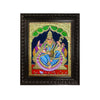 15"x13" Goddess Saraswati Tanjore Painting, Teakwood Frame, Ready Stock, Immediate Dispatch