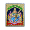 15"x13" Goddess Saraswati Tanjore Painting, Teakwood Frame, Ready Stock, Immediate Dispatch