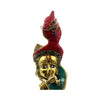 13.5" Brass Idol of Pullanguzhal Krishna (Flute Krishna), Decorated Idol For Your Living Room Decor