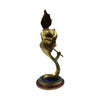 13.5" Brass Idol of Pullanguzhal Krishna (Flute Krishna), Decorated Idol For Your Living Room Decor