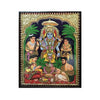 18"x15" Satyanarayana Swamy Tanjore Painting, Blesses with health, wealth, prosperity, education, relief from troubles & sickness