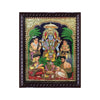 18"x15" Satyanarayana Swamy Tanjore Painting, Blesses with health, wealth, prosperity, education, relief from troubles & sickness