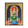 23"x19" Gold Tanjore Painting Kamakshi Amman In Green Sari, Fulfills All Our Wishes Through Her Eyes, Home & Living Decor, Wall Decor