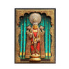 28"x22" Full Embossed (3D) in Antique Style Gold Tanjore Painting of Urchavar Perumal, Teakwood Frame, He blessed his devotees by destroying their sins