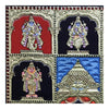 28"x22" Dasavataram Tanjore Painting, With Lord Vishnu. Religious Wall Painting For Your Puja Room