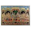 40"x29" Tanjore Painting of Madurai Meenakshi Kalyanam, & Wedding Rich Wall Decor, Semi-Embossed 2D Style, Made To Order