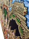 40"x29" Tanjore Painting of Madurai Meenakshi Kalyanam, & Wedding Rich Wall Decor, Semi-Embossed 2D Style, Made To Order