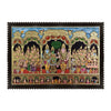 40"x29" Tanjore Painting of Madurai Meenakshi Kalyanam, & Wedding Rich Wall Decor, Semi-Embossed 2D Style, Made To Order