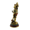 10" Brass Idol of 5 Faced Hanuman, Decorated Idol To Be Kept At Entrance, To Stop Evil & Negativity