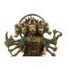 10" Brass Idol of 5 Faced Hanuman, Decorated Idol To Be Kept At Entrance, To Stop Evil & Negativity