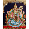 Gold Tanjore Painting of Perumal Lakshmi Ganesha Saraswati & Murugan, Most preferred and beautiful Tanjore Painting for every home in India