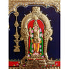 Gold Tanjore Painting of Perumal Lakshmi Ganesha Saraswati & Murugan, Most preferred and beautiful Tanjore Painting for every home in India