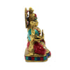 6" Brass Idol of Hindu Goddess Lakshmiji, Decorated Idol To Be Kept At Puja Mandir For Prosperity