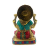 6" Brass Idol of Hindu Goddess Lakshmiji, Decorated Idol To Be Kept At Puja Mandir For Prosperity