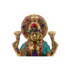 6" Brass Idol of Hindu Goddess Lakshmiji, Decorated Idol To Be Kept At Puja Mandir For Prosperity