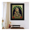 Gold Tanjore Painting of Annapoorani in Golden Saree, Teakwood Frame, She is goddess of food, paintings for wall decors of Restaurants, Hotels, Coffee Shop
