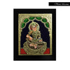 Gold Tanjore Painting of Annapoorani in Golden Saree, Teakwood Frame, She is goddess of food, paintings for wall decors of Restaurants, Hotels, Coffee Shop