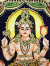 Gold Tanjore Painting of Dhakshinamoorthy, Teakwood Frame, Prayed For Ultimate Awareness, Guru Bhagwan Painting For your new and first Home