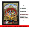 3.5'x2.5' 3D Tanjore Painting Of Shivan Family, Rulers Of The Universe