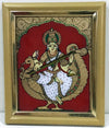 Saraswati Glass Painting With Synthetic Frame