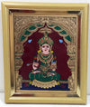 Annapoorani Glass Painting With Synthetic Frame