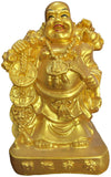 Happy Man-1 Idol In Gold Polish For Gifting Fibre Material