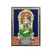 10"x8" 2D Style Semi-Embossed Tanjore Painting of Kamatchi Amman, Prayed For Clean & Pure Heart