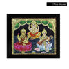 18' Gold Tanjore Painting of Lakshmi Ganesha Saraswati, For Home Temple Room, Puja Room Paintings, Office Anniversary Gift Idea