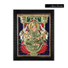 2D Gold Tanjore Painting of Lakshmi (Semi-Embossed), Teakwood Frame, she is goddess of wealth, a personalized art gift for friends & family