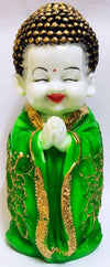 Green Laughing Buddha, Fibre, With Gift Wrap