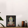 15"x13" Gold Tanjore Painting of Meenakshi Amman, Avatar of Parvati, Goddess of fisher-folks, Southindian Prayer room wall frames, mom-in-law Gifts