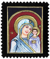 Gold Tanjore Painting of Mother Mary With Baby Jesus, Teakwood Frame, Paintings On Christianity, Personalized Gifts For New House Ceremony