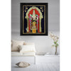 Gold Tanjore Painting of Lord Murugan, Teakwood Frame, A beautiful personalized art gift for your friends & family