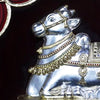 Unique 3D Tanjore Painting of Nandi (Silver Foil), Sacred Bull Of Lord Shiva, Beautiful Living Hall Indian Wall Decor, Custom Order Accepted