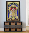 3.5'x2.5' Tanjore Painting of Lord Srinivasa, Southindian Wall Decors For Your House Warming Homam Puja