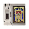 3.5'x2.5' Tanjore Painting of Lord Srinivasa, Southindian Wall Decors For Your House Warming Homam Puja