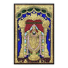 3.5'x2.5' Tanjore Painting of Lord Srinivasa, Southindian Wall Decors For Your House Warming Homam Puja