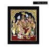 18"x15" Gold Tanjore Painting of Sri Ramarpattabhishekam, Perfect Housewarming Gift