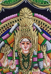 Samayapuram Mariamman | Durga | MahaKali | AadiShakthi Gold Tanjore Painting, Teakwood Frame, Amman Paintings For Your New Home Temple