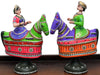 13" Tanjore Doll Horse Pair With Stones, Paper Mache, With Gift Wrap